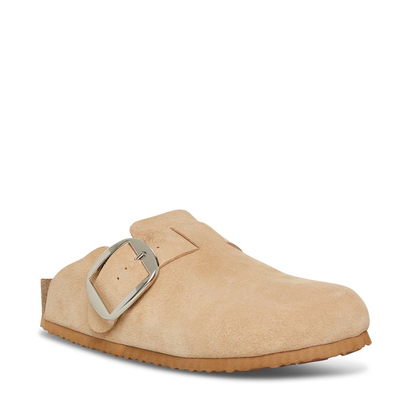 Beige Steve Madden Social Suede Women's Loafers | PH 6238JLA